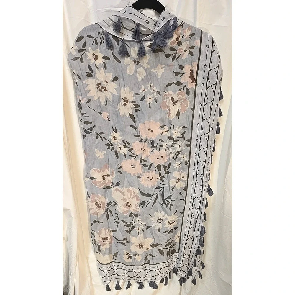 Beautiful Spartina 449 Floral Tassel Wrap Shawl Floral One Size‎ OS Boho